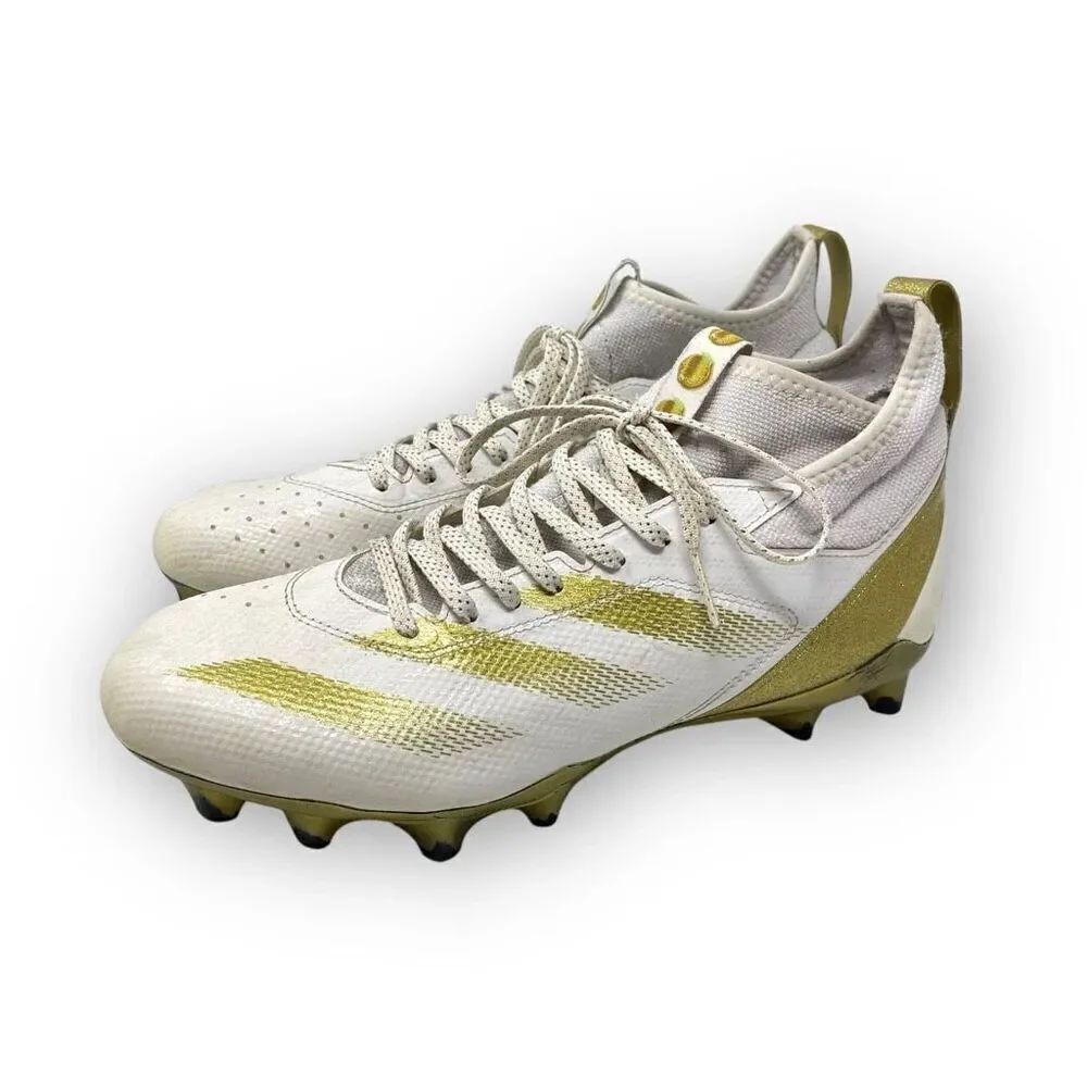 Adidas Adizero Impact Exotic Speed Football Cleats White Gold Men’s Size 10